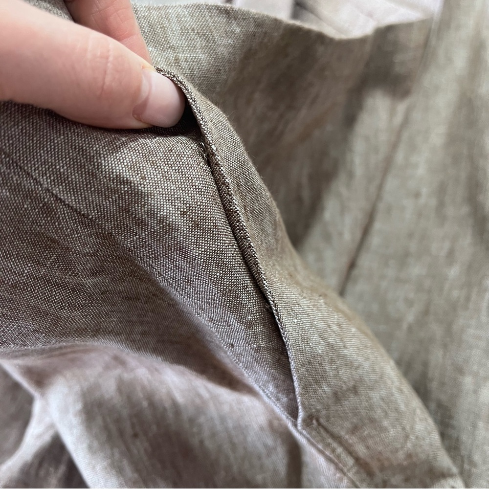NEW J. Jill love linen beige pants w/ stretchy waist large TALL - Picture 7 of 8